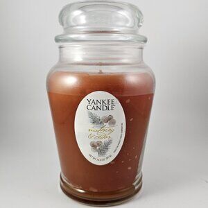 Retired Yankee Candle Nutmeg & Cedar 19.8 Oz Scented Candle Jar Discontinued